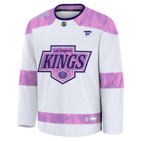 Los Angeles Kings Fanatics White Hockey Fights Cancer Survivor Practice Jersey