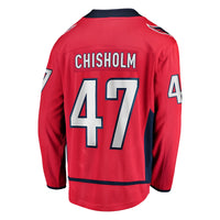 Washington Capitals Declan Chisholm Fanatics Red Home Breakaway Jersey