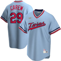 Minnesota Twins Rod Carew Nike Light Blue Road Cooperstown Collection Player Jersey