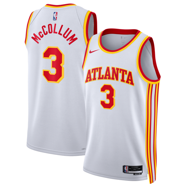 Atlanta Hawks Nike Association Edition Swingman Jersey - White - CJ McCollum