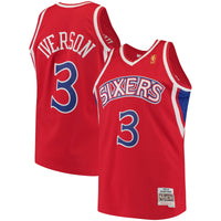 Mitchell & Ness Allen Iverson Red Philadelphia 76ers 1996-97 Hardwood Classics Swingman Jersey