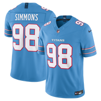 Tennessee Titans Jeffery Simmons Nike Light Blue Team Vapor F.U.S.E. Stitched Limited Jersey
