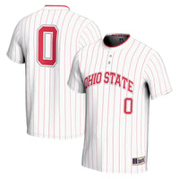 GameDay Greats #0 White Ohio State Buckeyes Lightweight Softball Jersey