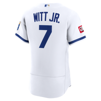 Kansas City Royals Bobby Witt Jr. Nike White Home Authentic Sponsor Patch Jersey