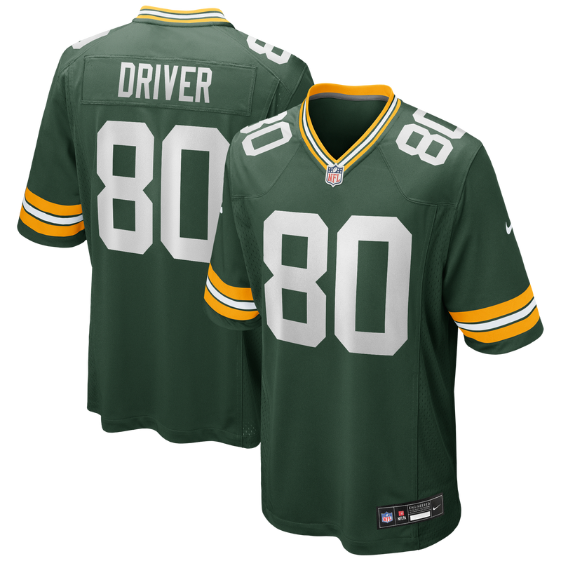 Green Bay Packers Donald Driver Nike Green Game Retired Player Jersey