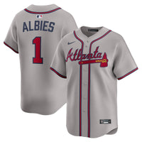 Atlanta Braves Ozzie Albies Nike Gray Road Limited Player Jersey