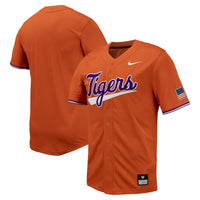 Nike Orange Clemson Tigers Replica Full-Button Baseball Jersey