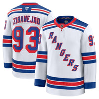 New York Rangers Mika Zibanejad Fanatics White Away Premium Jersey
