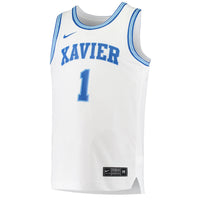 Nike #1 White Xavier Musketeers Replica Basketball Jersey