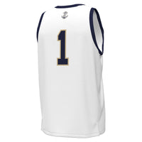 Under Armour White Navy Midshipmen #1 Replica Basketball Jersey