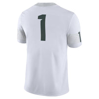 Nike #1 White Michigan State Spartans Football Game Jersey