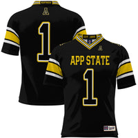 GameDay Greats #1 Black Appalachian State Mountaineers Endzone Football Jersey
