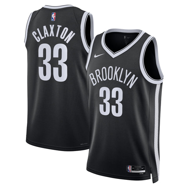 Brooklyn Nets Nike Icon Edition Swingman Jersey - Black - Nic Claxton
