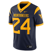 Nike #24 Navy West Virginia Mountaineers Game Jersey