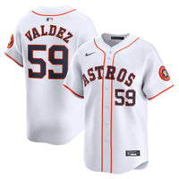 Houston Astros Framber Valdez Nike White Home Limited Player Jersey
