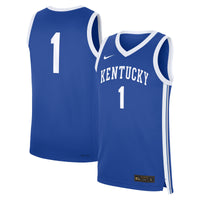 Nike #1 Royal Kentucky Wildcats Road Replica Jersey