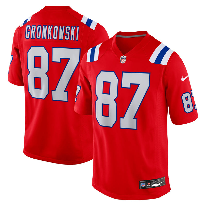 New England Patriots Rob Gronkowski Nike Red Alternate Retired Player Game Jersey