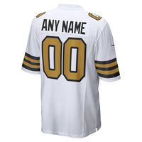 New Orleans Saints Nike White Alternate Custom Game Jersey