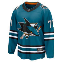 San Jose Sharks Macklin Celebrini Fanatics Teal Home Breakaway Jersey