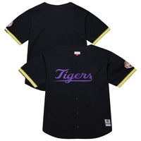 Mitchell & Ness Black LSU Tigers On The Clock Full-Button Fashion Jersey