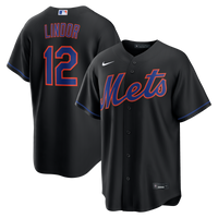 New York Mets Francisco Lindor Nike Black Alternate Replica Jersey