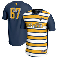 GameDay Greats #67 Navy West Virginia Mountaineers Lightweight Soccer Fashion Jersey