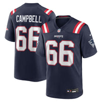 New England Patriots Will Campbell Nike Navy Team Game Jersey