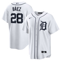 Detroit Tigers Javier Baez Nike White Home Replica Player Jersey