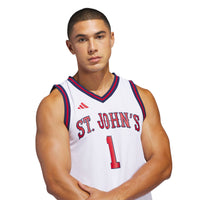 adidas White St. John's Red Storm Home Replica Basketball Jersey