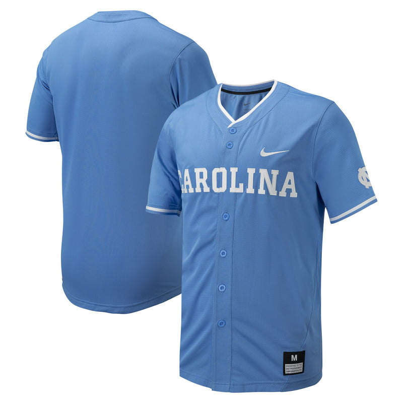Nike Carolina Blue North Carolina Tar Heels Replica Full-Button Baseball Jersey