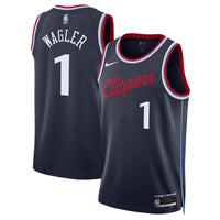 LA Clippers Nike Replica Icon Swingman Jersey - Navy - Keaton Wagler