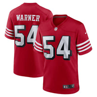 San Francisco 49ers Fred Warner Nike Scarlet Alternate Game Jersey