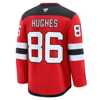 New Jersey Devils Jack Hughes Fanatics Red Home Premium Jersey
