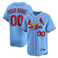 St. Louis Cardinals Nike Light Blue Alternate Limited Custom Jersey