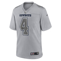 Dallas Cowboys Dak Prescott Nike Gray Atmosphere Fashion Game Jersey