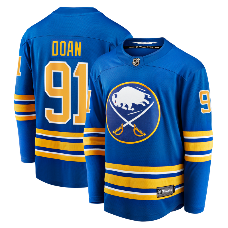 Buffalo Sabres Josh Doan Fanatics Royal Home Premier Breakaway Player Jersey