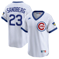 Chicago Cubs Ryne Sandberg Nike White Throwback Cooperstown Collection Limited Jersey