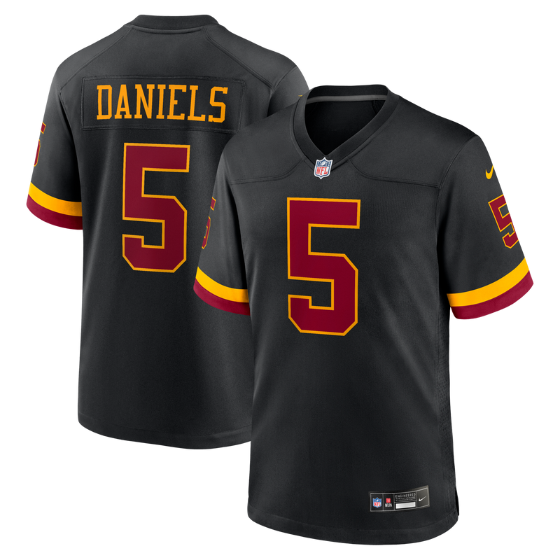 Hail Raiser Washington Commanders Jayden Daniels Nike Black Alternate Game Jersey