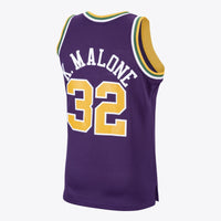 Utah Jazz Karl Malone 1991 Hardwood Classics Road Swingman Jersey by Mitchell & Ness - Purple -
