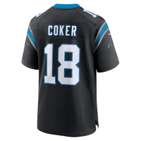 Carolina Panthers Jalen Coker Nike Black Team Game Jersey