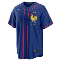France National Team x MLB Nike Blue Stadium Replica Jersey