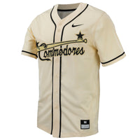 Nike Natural Vanderbilt Commodores Replica Full-Button Baseball Jersey
