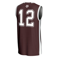 GameDay Greats #12 Maroon Texas A&M Aggies Basketball Lightweight Fashion Jersey