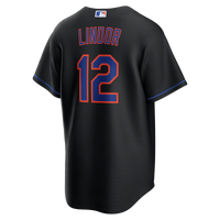 New York Mets Francisco Lindor Nike Black Alternate Replica Jersey