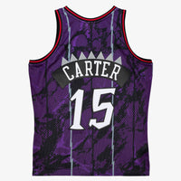 Toronto Raptors Mitchell & Ness Vince Carter 1998 Team Marble Swingman Jersey - Purple