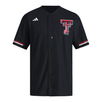 adidas Black Texas Tech Red Raiders Replica Baseball Jersey