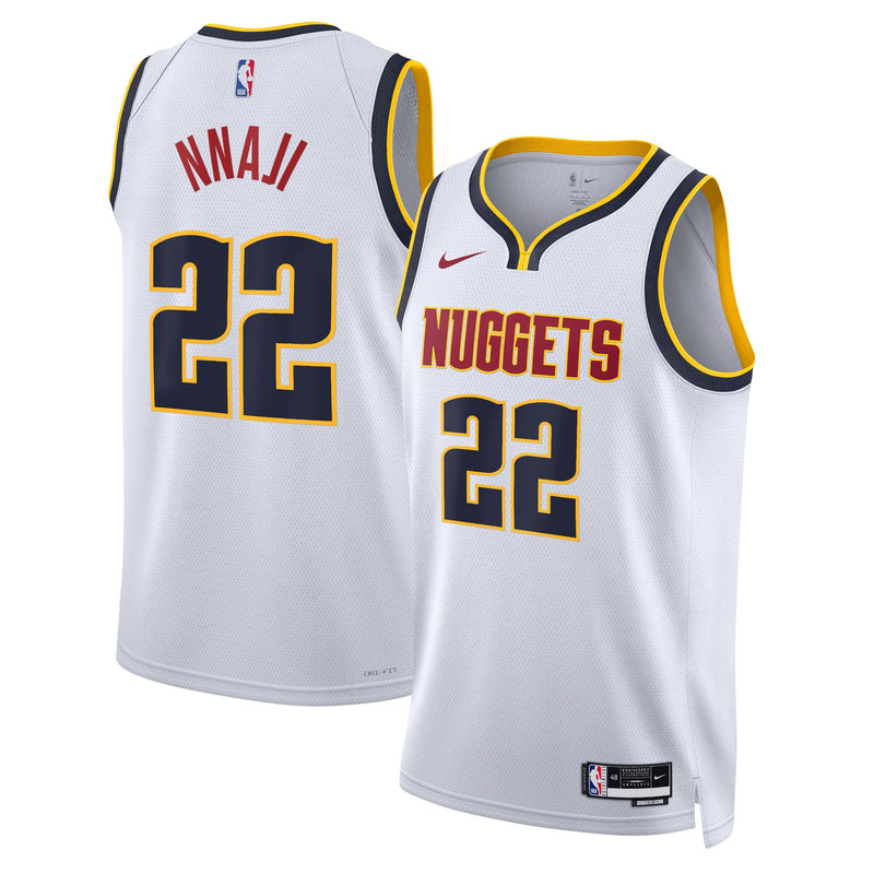 Denver Nuggets Nike Association Edition Swingman Jersey - White - Zeke Nnaji