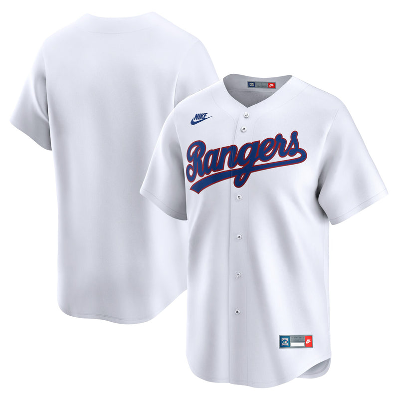 Texas Rangers Nike White Cooperstown Collection Limited Jersey