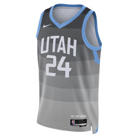 Utah Jazz Nike 2025/26 City Edition Swingman Jersey - Gray - Walker Kessler