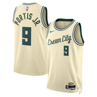 Milwaukee Bucks Nike 2025/26 City Edition Swingman Jersey - Cream - Bobby Portis
